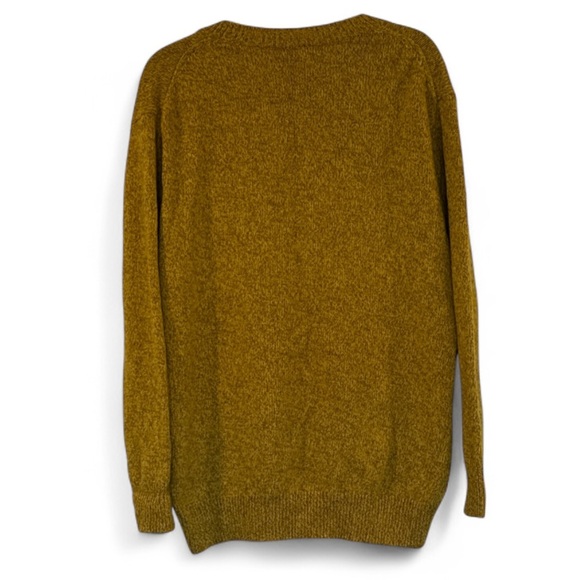 J. Crew Mustard Yellow Flecked Merino Wool Crewneck Sweater Size Small - Picture 3 of 8